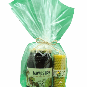 PACK REGALO - MIEL 500 G. + VELA DE CERA DE ABEJA